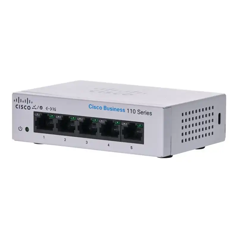 Cisco Business 110 Series 110-5T-D - Commutateur - non géré - 5 x 10 - 100 - 1000 - de bureau, Monta... (CBS110-5T-D-EU)_1